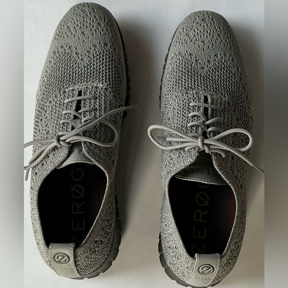 NEW! Cole Haan Men's Size 9 ZeroGrand Stitchlite Grey Knit Oxford Shoes